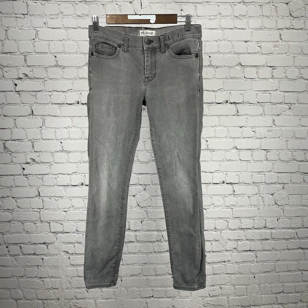 Madewell Grey Skinny Skinny Mid Rise Lightweight Jeans Stretch size 27 (29x28)
